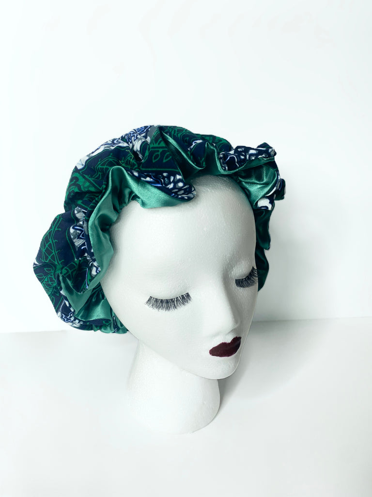 Adwoa Ankara Satin Bonnet